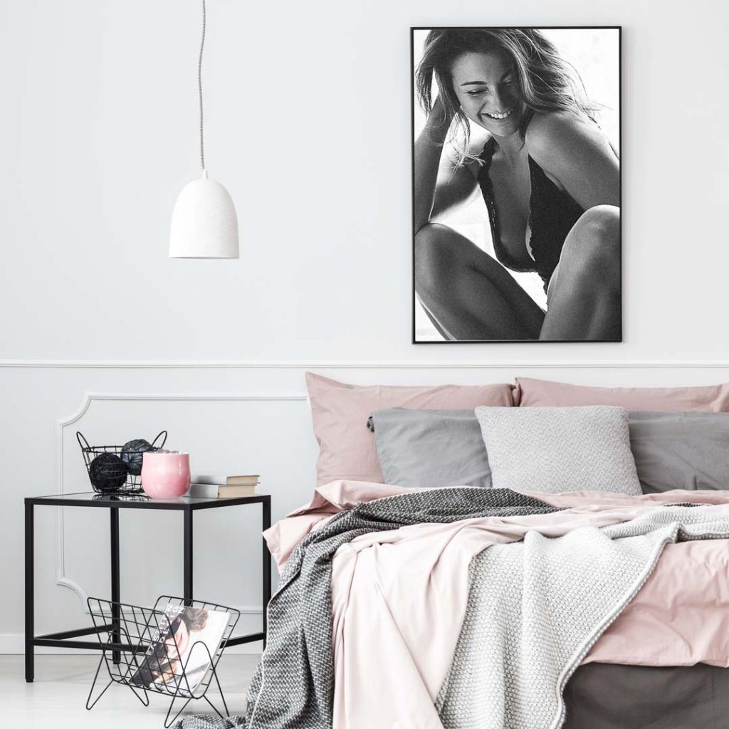 Minimalist floating frame wall art