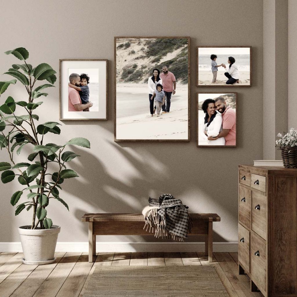 A curated wall collection of portraits